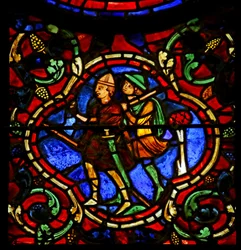 Two Ruffians, Scene from the Life of St. Martin, Chartres Cathedral